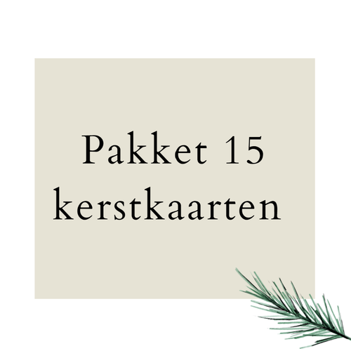 Pakket met 15 kerstkaarten